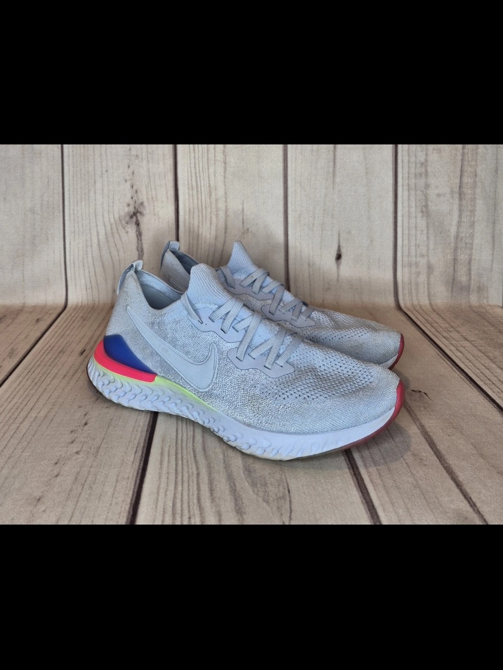 Nike Epic React Flyknit 2 Hydrogen Blue Men's Size 12 Shoes 8-Bit